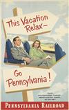 DESIGNER UNKNOWN. THIS VACATION RELAX - GO PENNSYLVANIA! 40x25 inches, 102x64 cm.